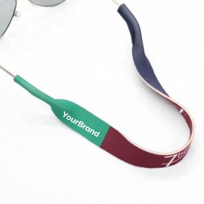 Full Color Eyeglass Retainer Stretchy Elastic Eyewear Holder with sample YourBrand logo imprint