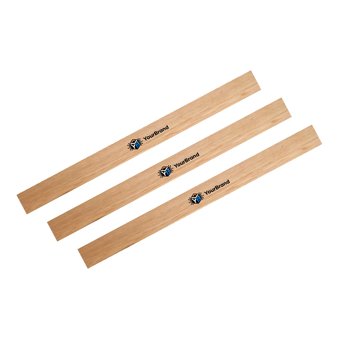 Three carpenter pencils with sample full color YourBrand logo